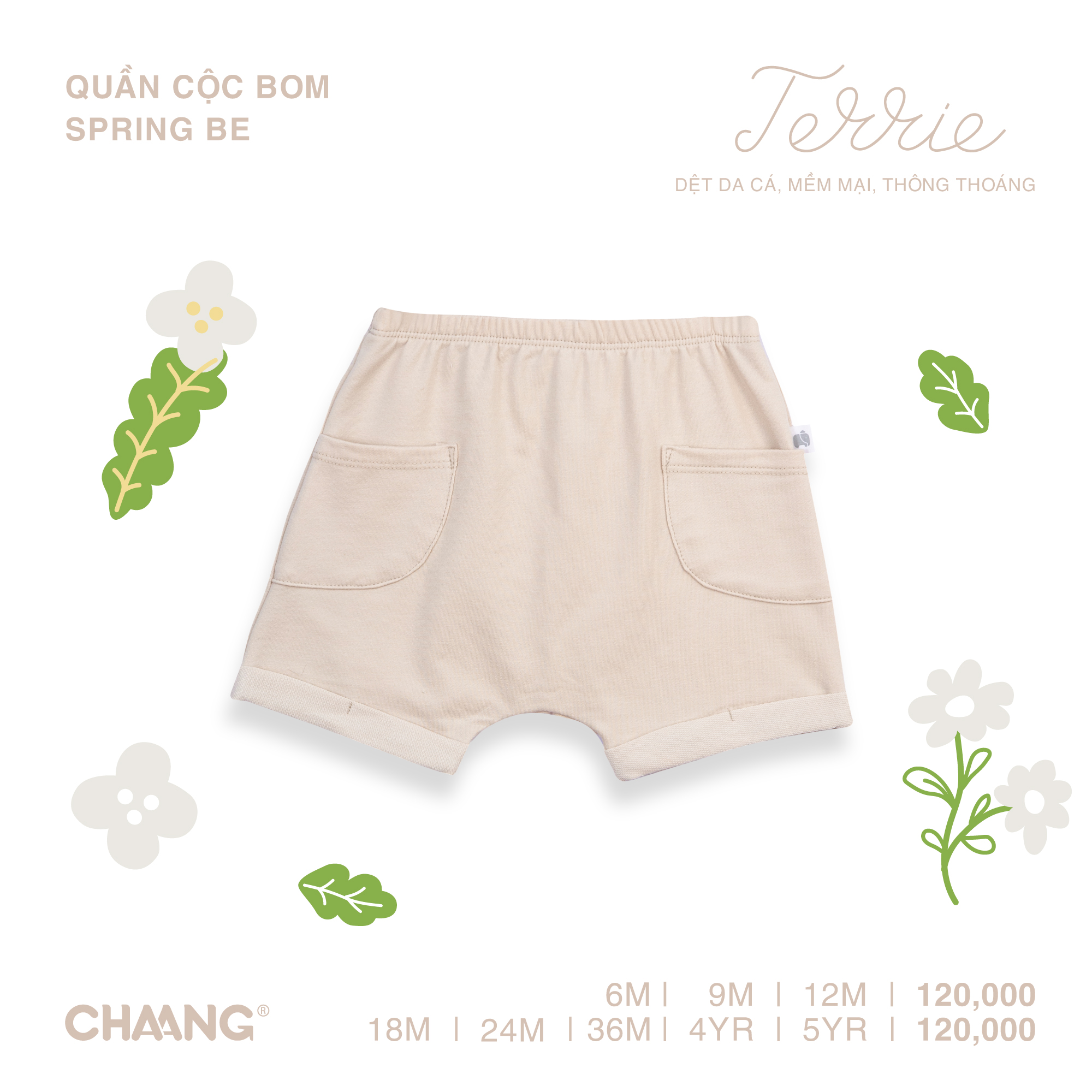 [CHAANG] Quần cộc bom bé trai Spring Chaang