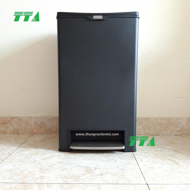 Thùng rác Fitis Mega vuông đạp chân 40 lít - SPL2-903