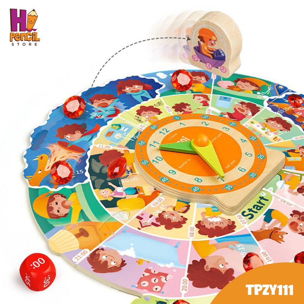 Đồ Chơi TOI Bộ Game Bé Học Xem Đồng Hồ