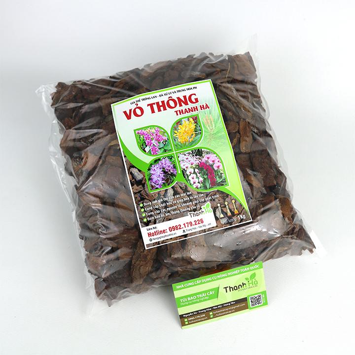 Vỏ thông trồng lan đã xử lý size 1x2cm