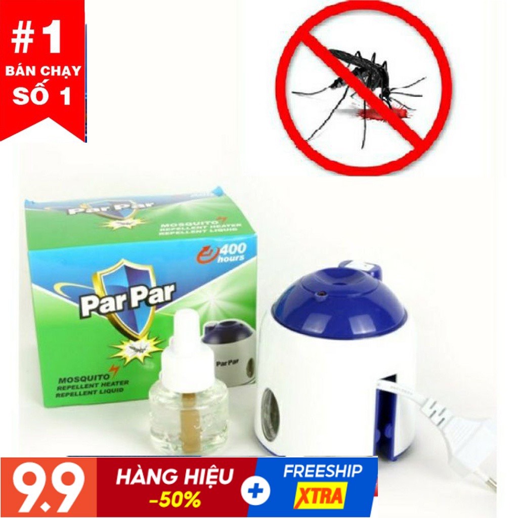 Máy Đuổi Muỗi Xông Tinh Dầu Par Par (Tặng Kèm 1 Lọ Tinh Dầu)