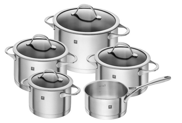 Bộ Nồi Zwilling 5 Món, Bộ Nồi Đức, Chất Liệu Thép Không Gỉ, Đáy 3 Lớp Tinh Xảo, Dẫn Nhiệt Tốt, Phù Hợp Với Mọi Loại Bếp, Nhập Đức