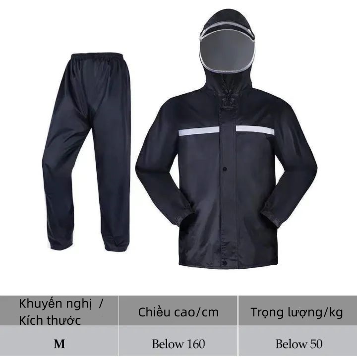 Motorcycle raincoat premium raincoat suits men waterproof raincoat jackets waterproof rain waterproof large rain waterproof double awning detachable raincoat comfortable and abrasion resistant with high reflective strips