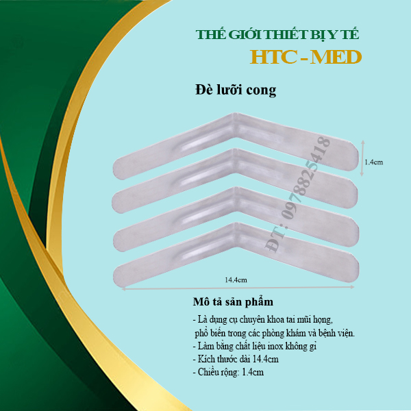 Que đè lưỡi/Đè lưỡi inox, cong, thẳng, đầu tròn, vuông