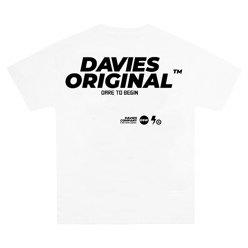 Áo thun Davies nam nữ DSW Tee Original Mark 2 - WHITE