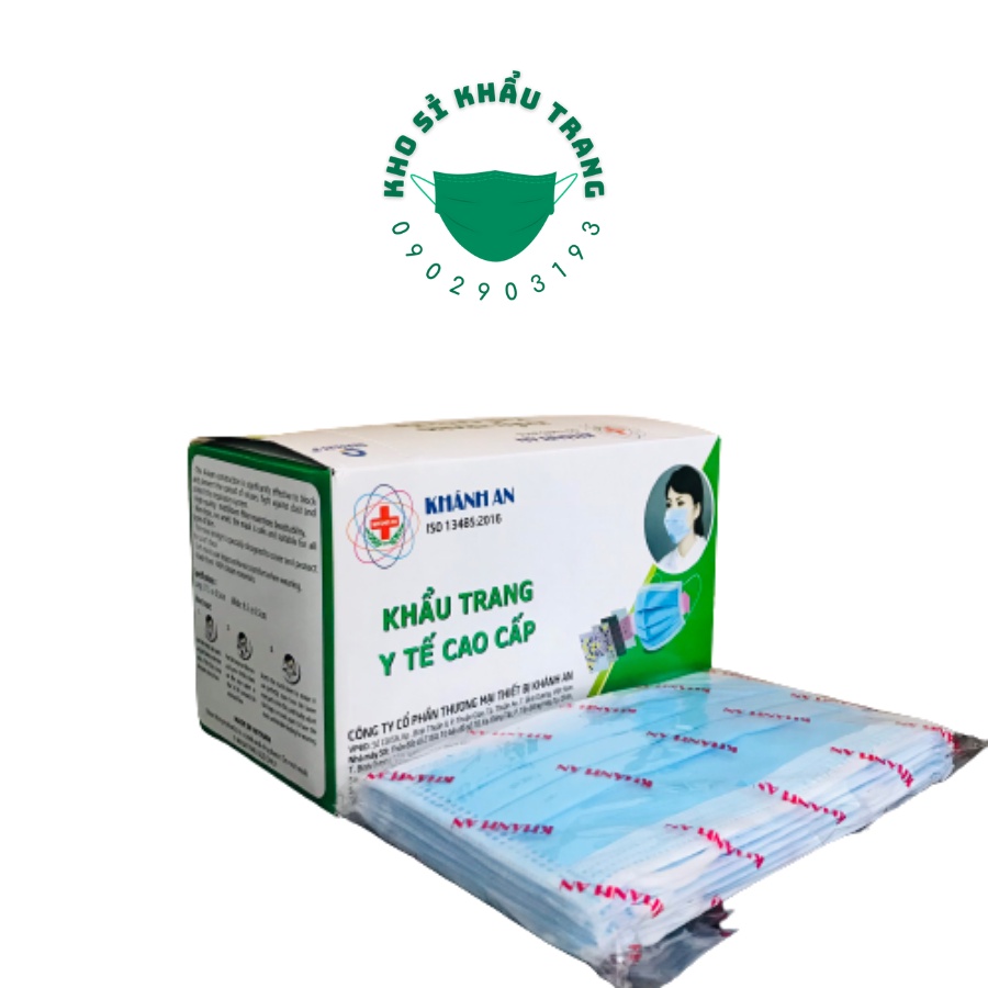 Hộp 50 cái khẩu trang y tế Khánh An 4 lớp kháng khuẩn