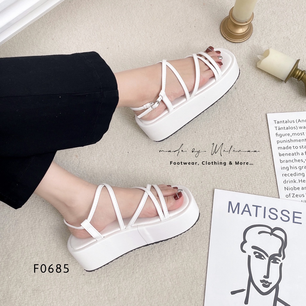 Giày sandal nữ đế xuồng 5p dây mãnh xxi hậu hở gót da mềm h749 f0685