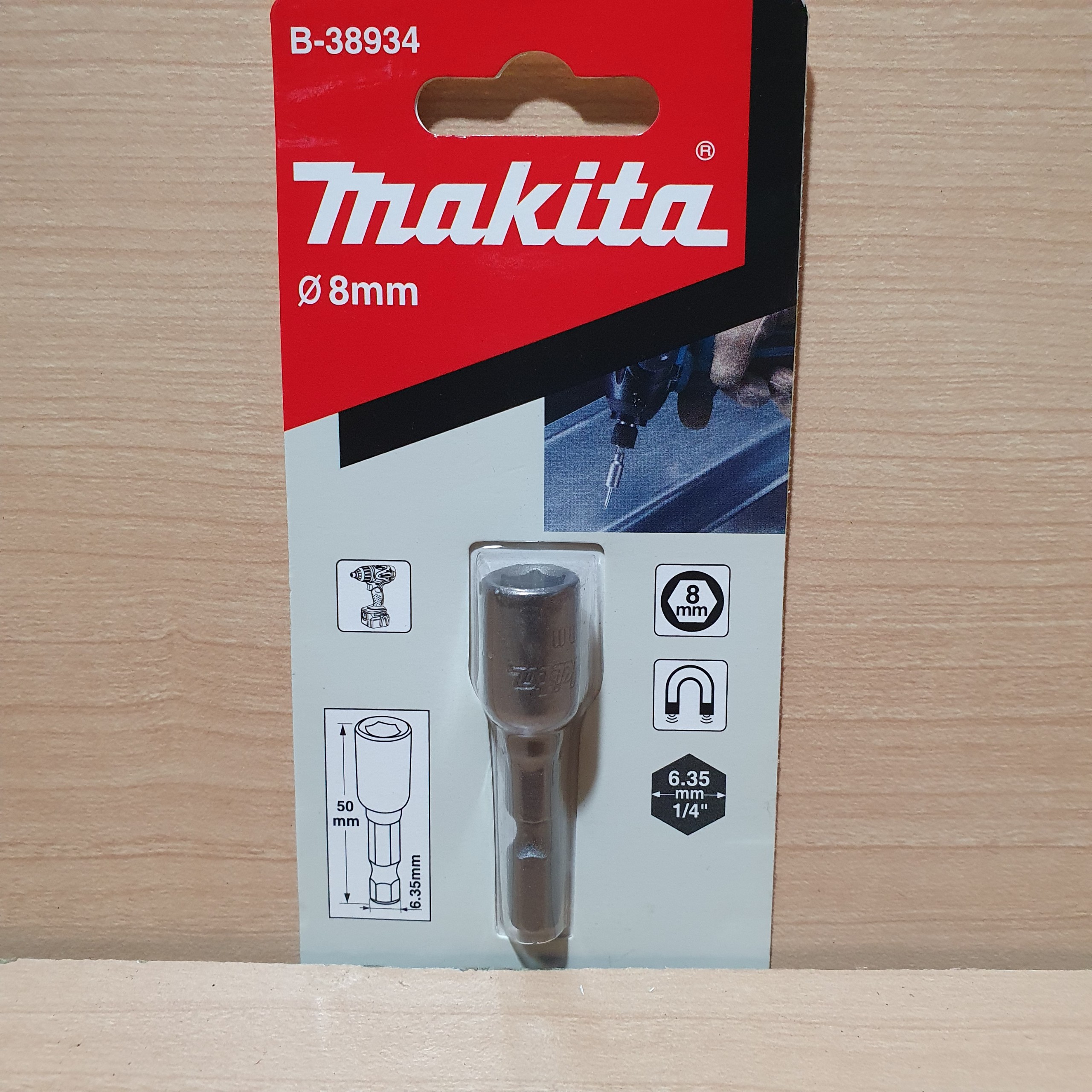ĐẦU TUÝP MAKITA DÀI VẶN ỐC 1PC 8X50MM (ĐẦU BẮN TÔN)