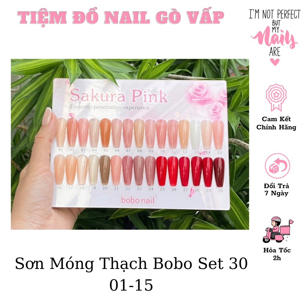 Sơn Móng Thạch Bobo Set 30 ( Mã màu 1 - 15 )