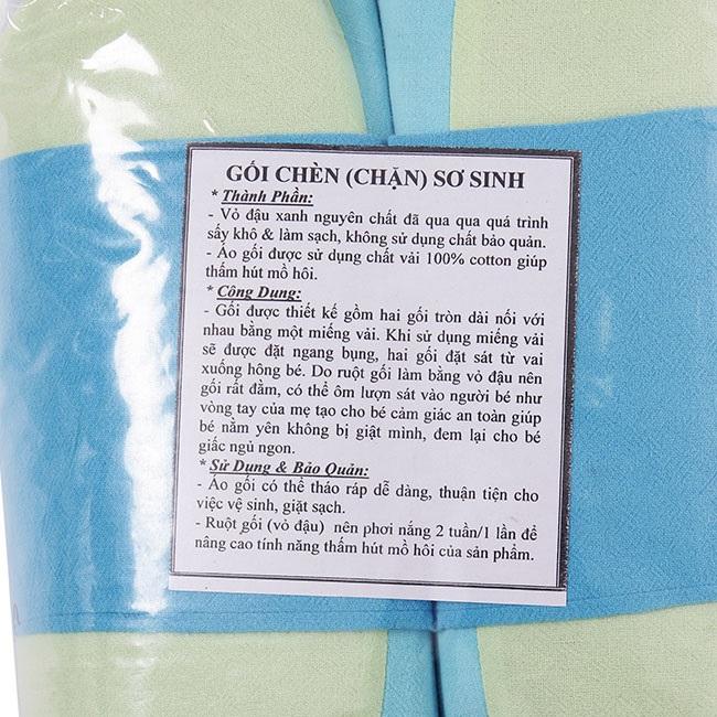 [HCM] Combo 02 Gối chặn Vỏ Đậu Xanh Cho Bé – Giúp Bé Ngủ Ngon