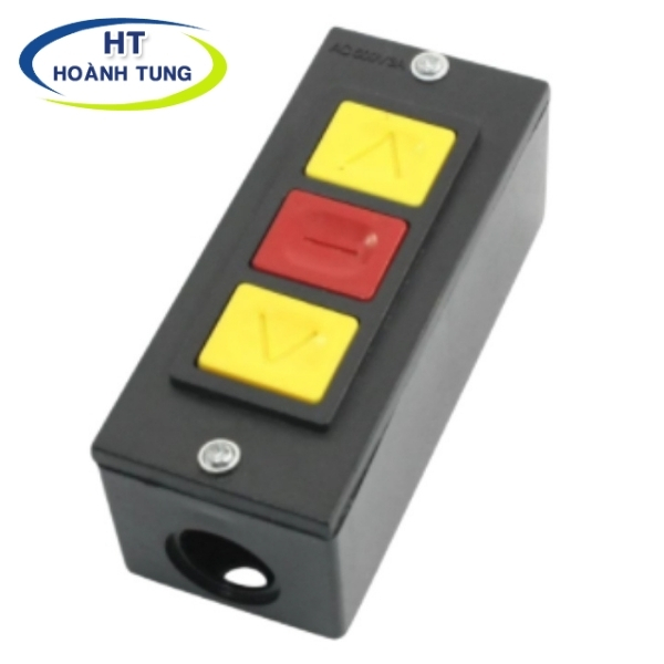 Hộp công tắc âm tường 3 nút on-off-on dùng điều khiển mô tơ cửa cuốn thay thế remote