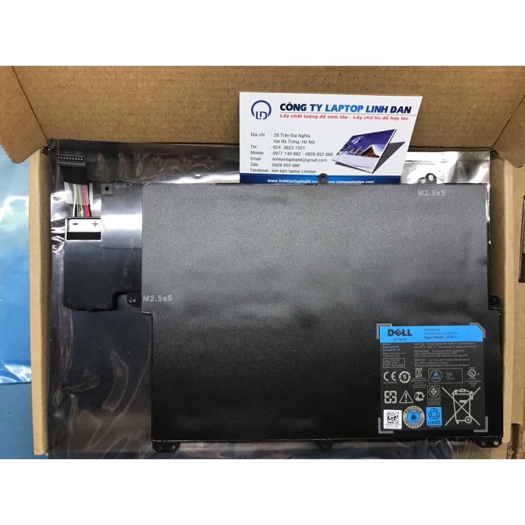 Pin laptop dell vostro 3360 tkn25 battery 49wh