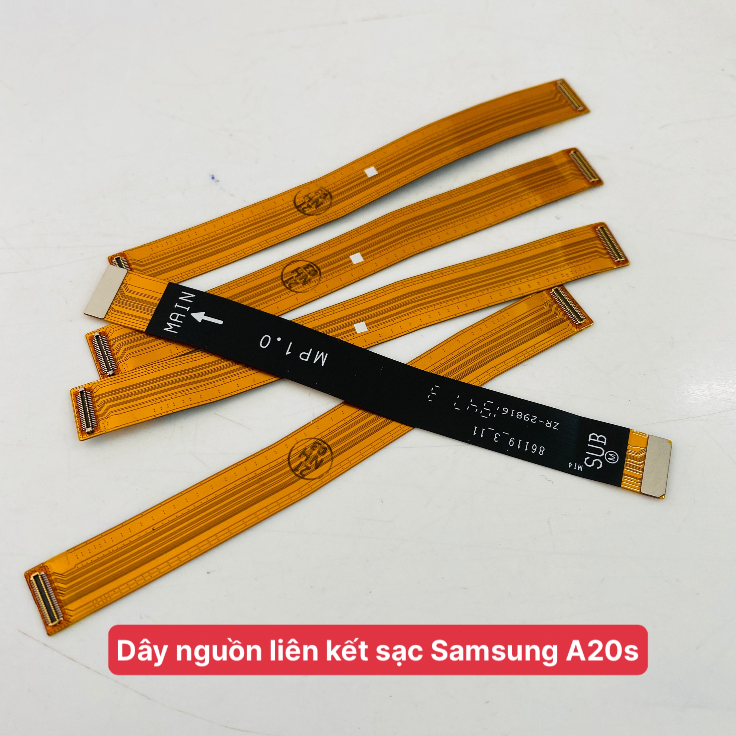 Dây nguồn liên kết main cụm sạc Samsung A20s SM-A207, cáp nối main sạc, flex cable sub main Samsung A20s SM-A207, bảo hành đổi trả
