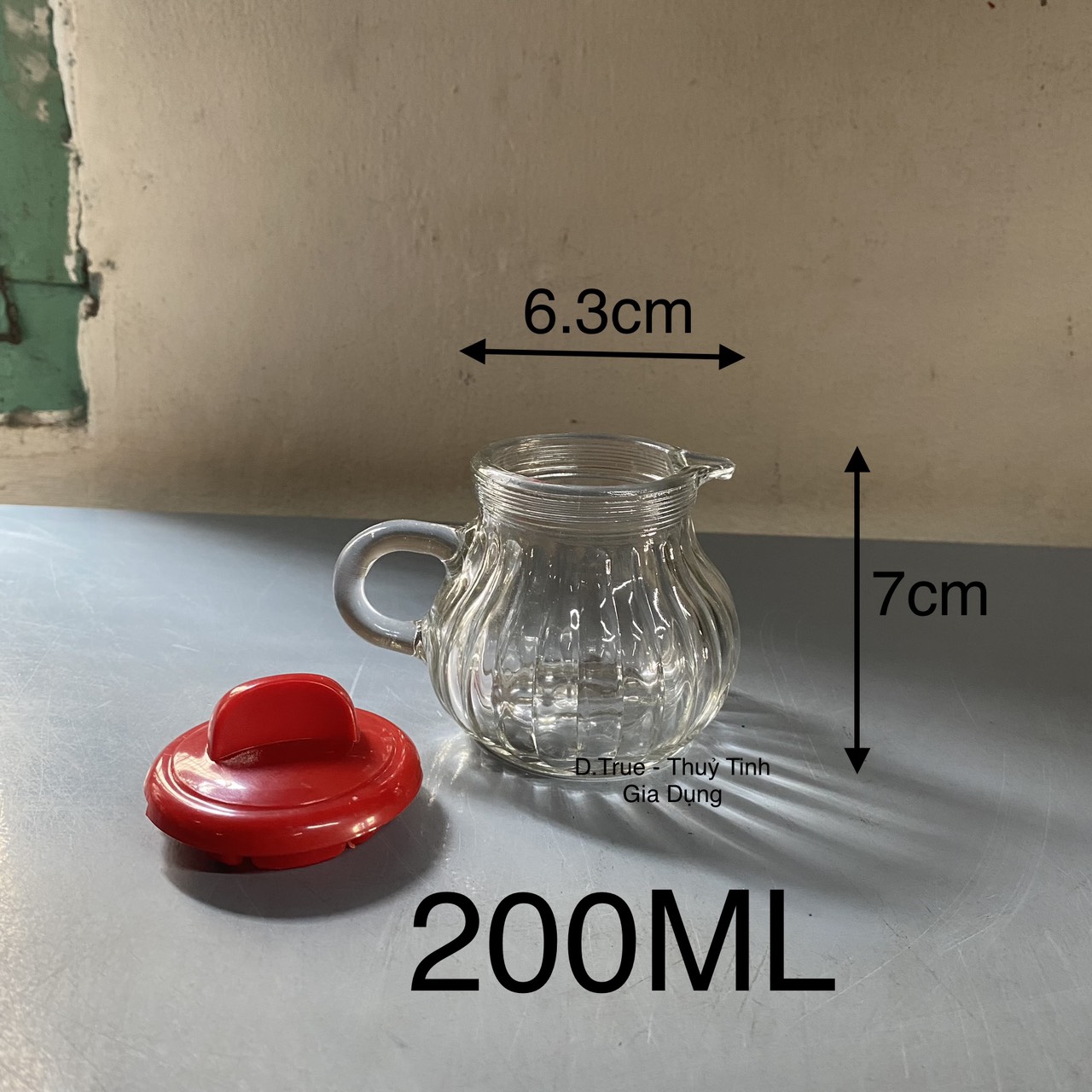 Bình Thủy Tinh Chiết Rót Nước Mắm/Nước Tương 200ML