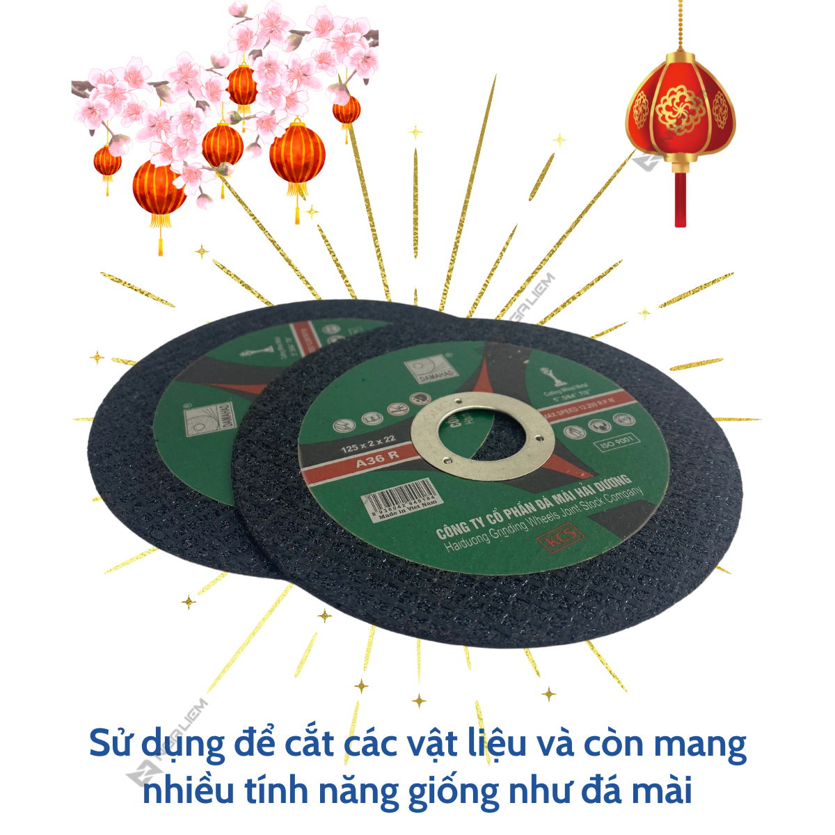 Đá Cắt Sắt Inox Đen Loại 1 Hải Dương (1 Tấc, 1.25 Tấc, 1.5 Tấc, 1.8 Tấc, 3 Tấc, 3.5 Tấc)