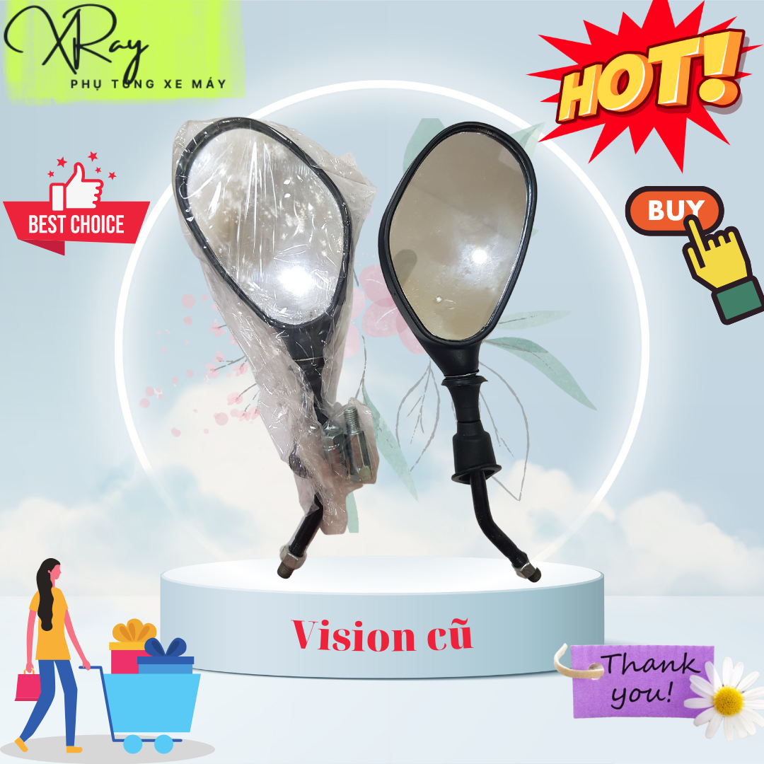 Gương xe máy  Vision 2011-2020, đời đầu( Giá 1 đôi).