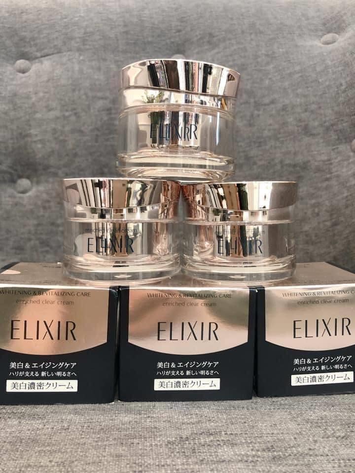 Kem dưỡng da làm trắng chống lão hóa-Shiseido Elixir Enriched Clear Cream 45g - Nhật Bản