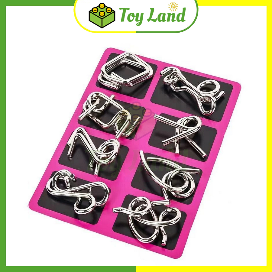 Hộp ma thuật đồ chơi tháo vòng sắt metal wire puzzle trí tuệ thông minh