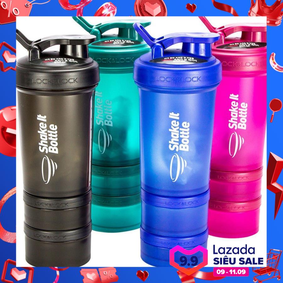 Hàng về-bình lắc shake it lock-lock 600ml hap945
