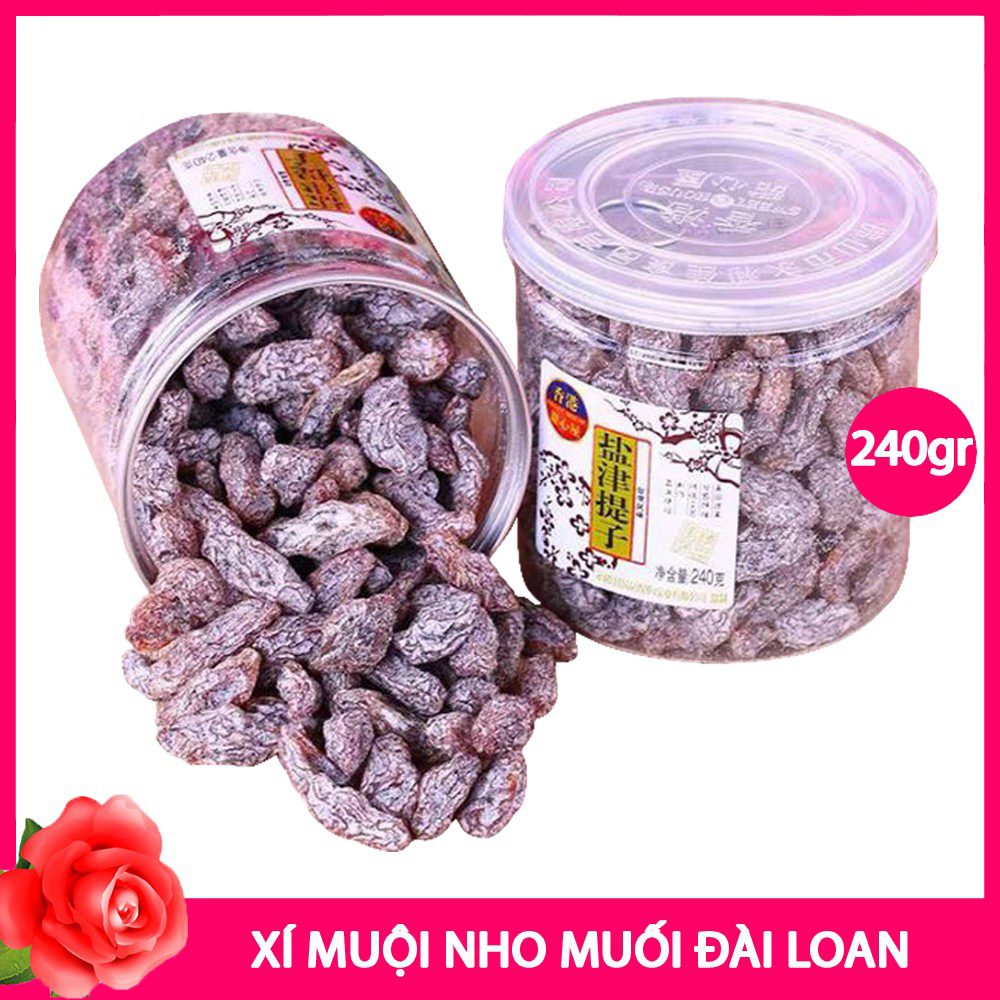 Ô Mai Xí Muội Nho Muối Đài Loan Hủ 240gr Sweet House (Date: 12 tháng)BÁCH HÓA UY TÍN