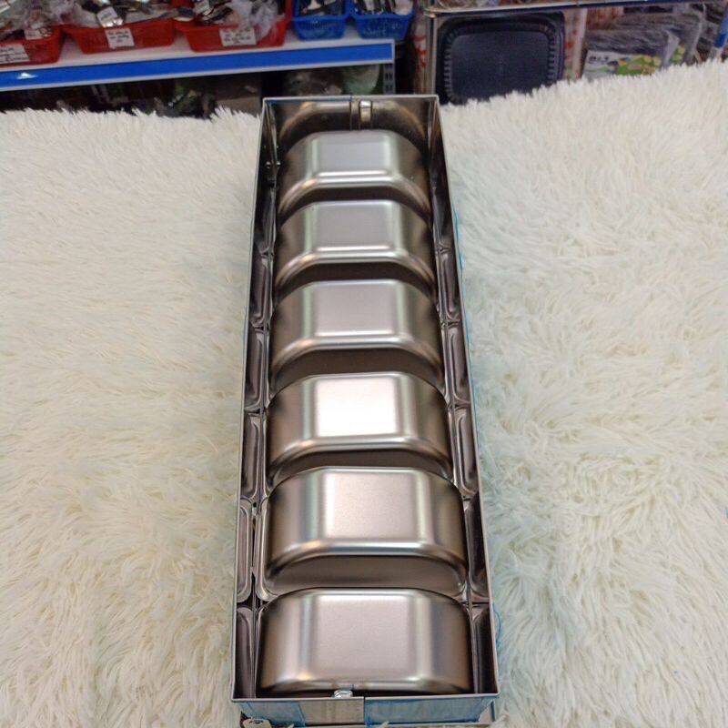 Khay topping inox 6 ngăn