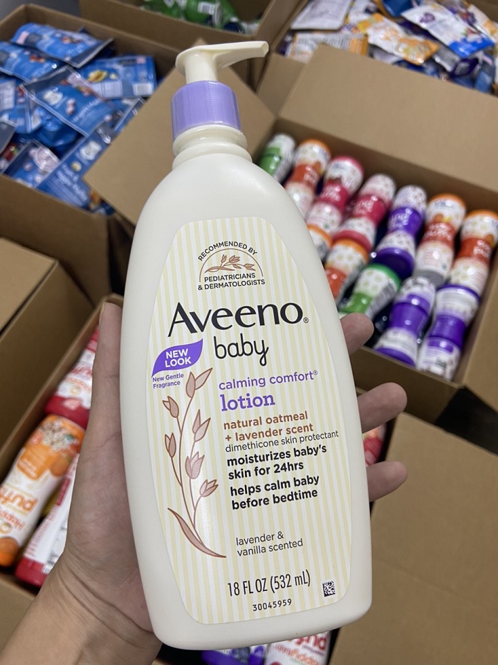 Kem dưỡng thể Aveeno Baby Daily Moisture Lotion 532ml