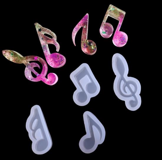 Khuôn silicon 4d làm rau câu bánh nổi nốt nhạc