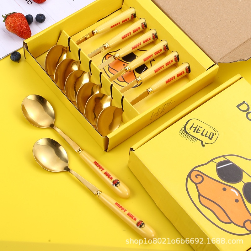 Bộ 6 thìa hình vịt vàng duck siêu xinh cho cả gia đình