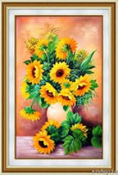 Tranh đính đá Bình hoa hướng dương DF2664