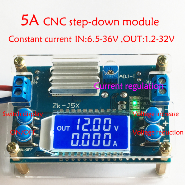DC DC Buck Converter CC CV Power Module 1.2 32V 5A Adjustable Regulated power supply Voltmeter ammeter