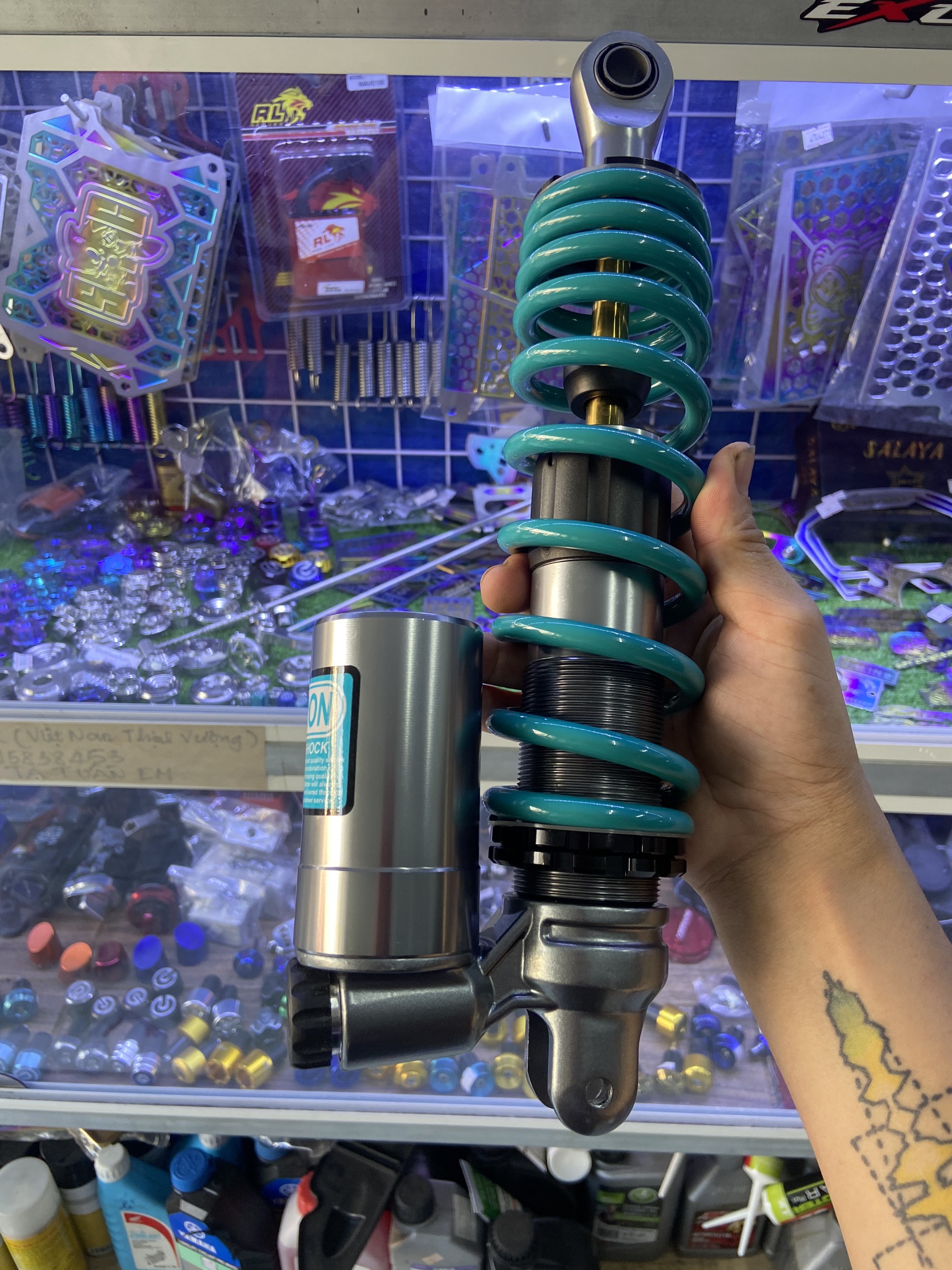 phuộc NITRON bình dầu dưới gắn Vario,click,vision,sh mode