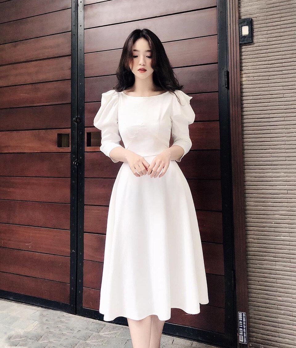 HÓT TREND NHẤT [ HÀNG THIẾT KỂ , HÌNH THẬT ]Váy Trắng Xòe, Đầm Tiểu Thư Hàn  Quốc Đáng Yêu Dễ Thương Siêu Rẻ | Shopee Việt Nam