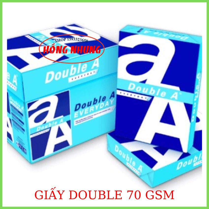 500 Tờ = 1 ream Giấy Double A Định Lượng 70 Gsm/ 80 Gsm, Giấy In Đẹp, Không Bị Kẹt Giấy, Hàng Chính Hãng