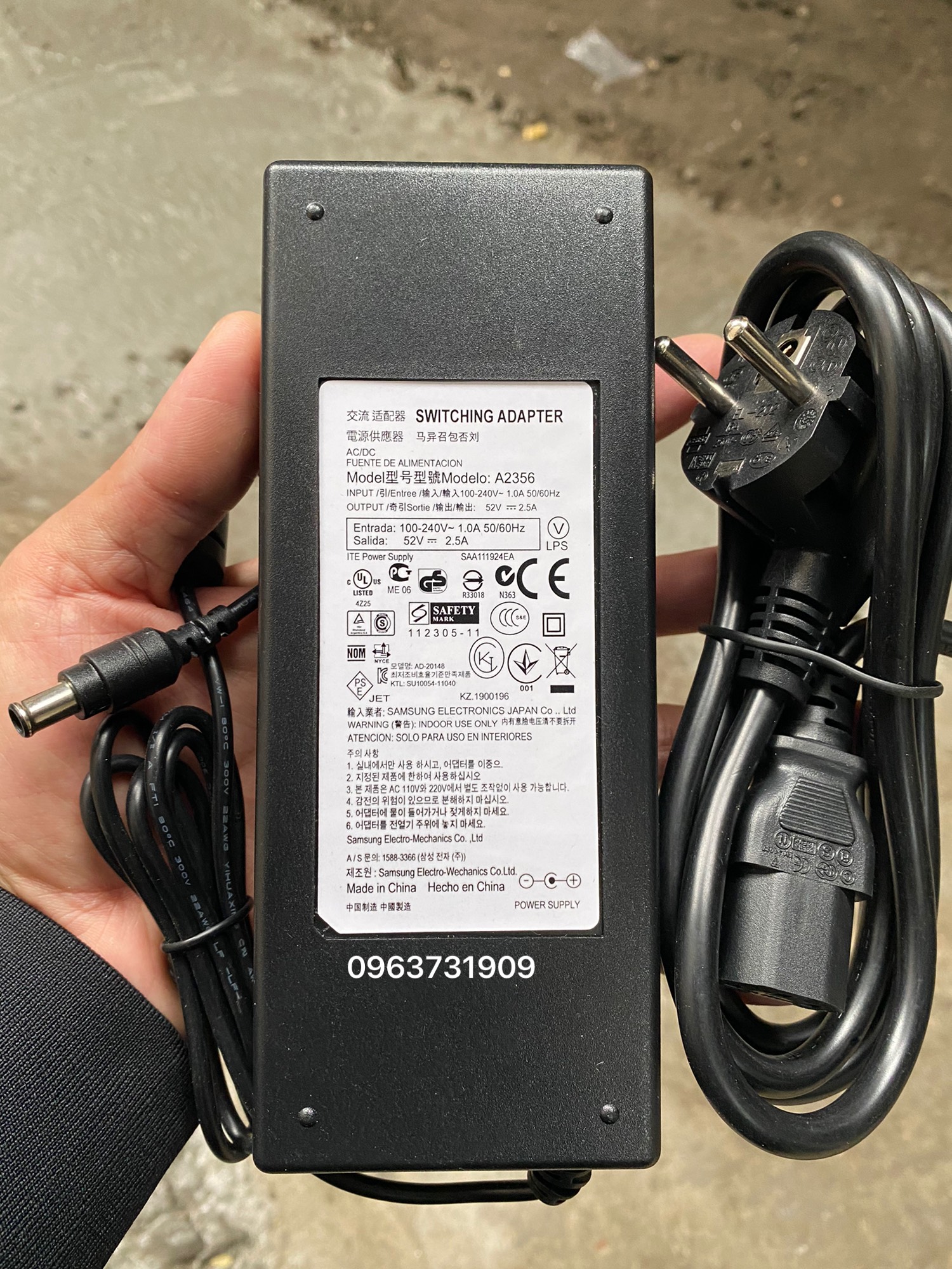 Adapter nguồn 52V-2.5A dùng cho Switch poe