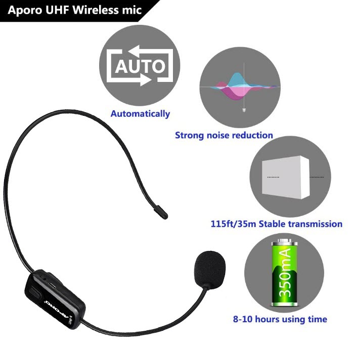 High Quality Aporo T2 Uhf Wireless Teaching Assistant