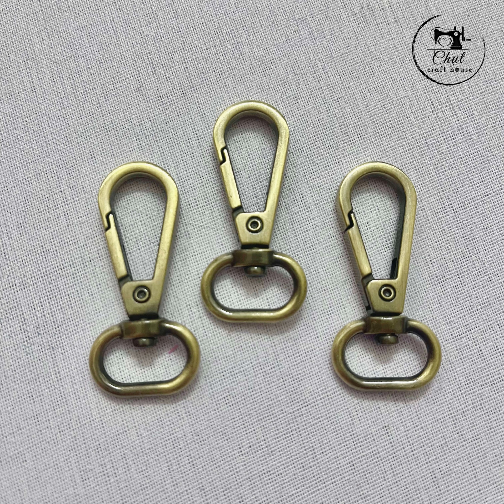[Set 4 chiếc] Khoen móc càng cua ĐỒNG ATIMON làm túi xách balo handmade - Đủ size Giá xưởng