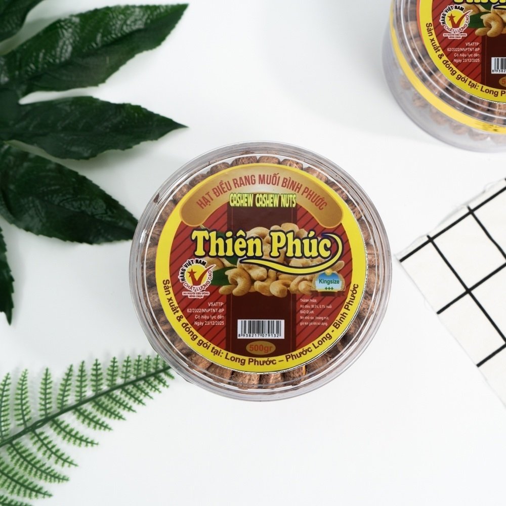 500G HẠT ĐIỀU RANG MUỐI NGUYÊN LỤA BÌNH PHƯỚC