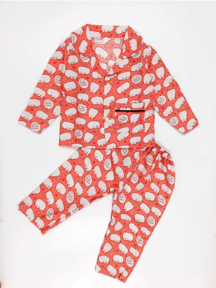 Bộ Pijama dài tay cho bé chất kate