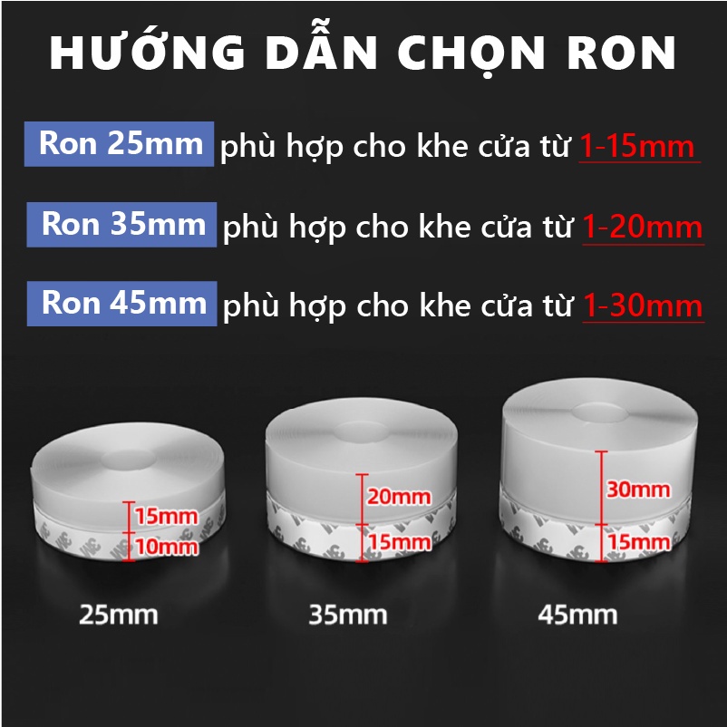 Gioăng dán chân cửa, dán khe cửa cách âm - AZ Store