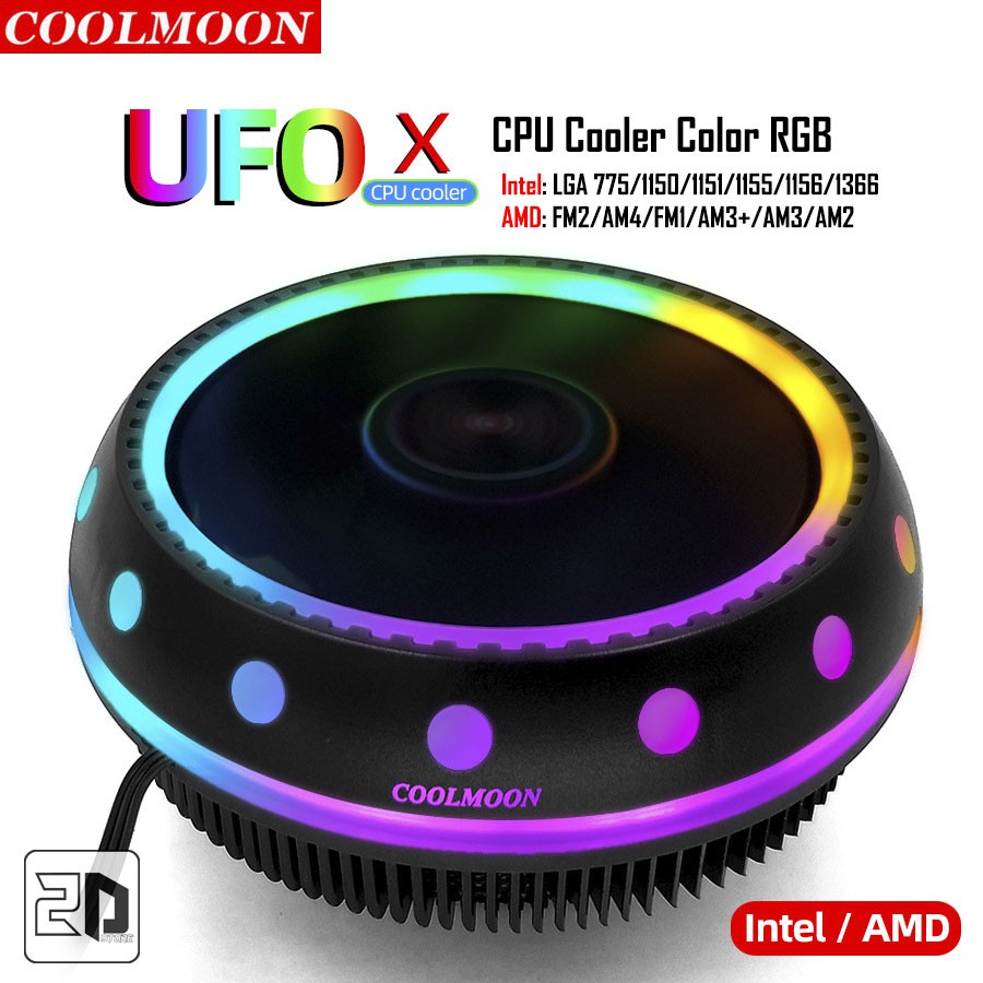 Tản nhiệt cpu coolmon ufo-x led rgb tự động