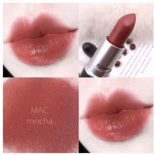 Son Lì Mịn MAC Satin Lipstick Mocha Cam Đất