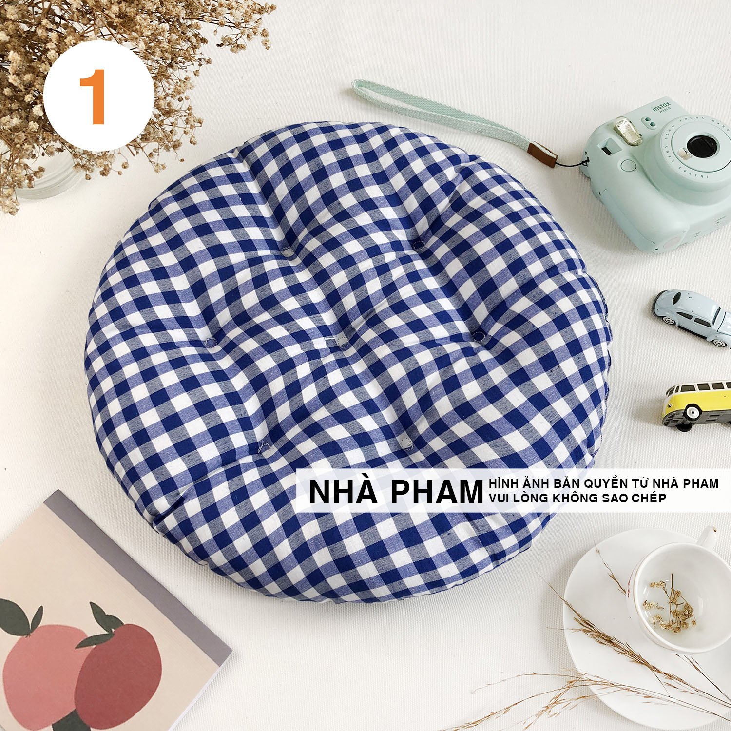 Đệm Tròn Ngồi Bệt CARO (40,45,50cm)