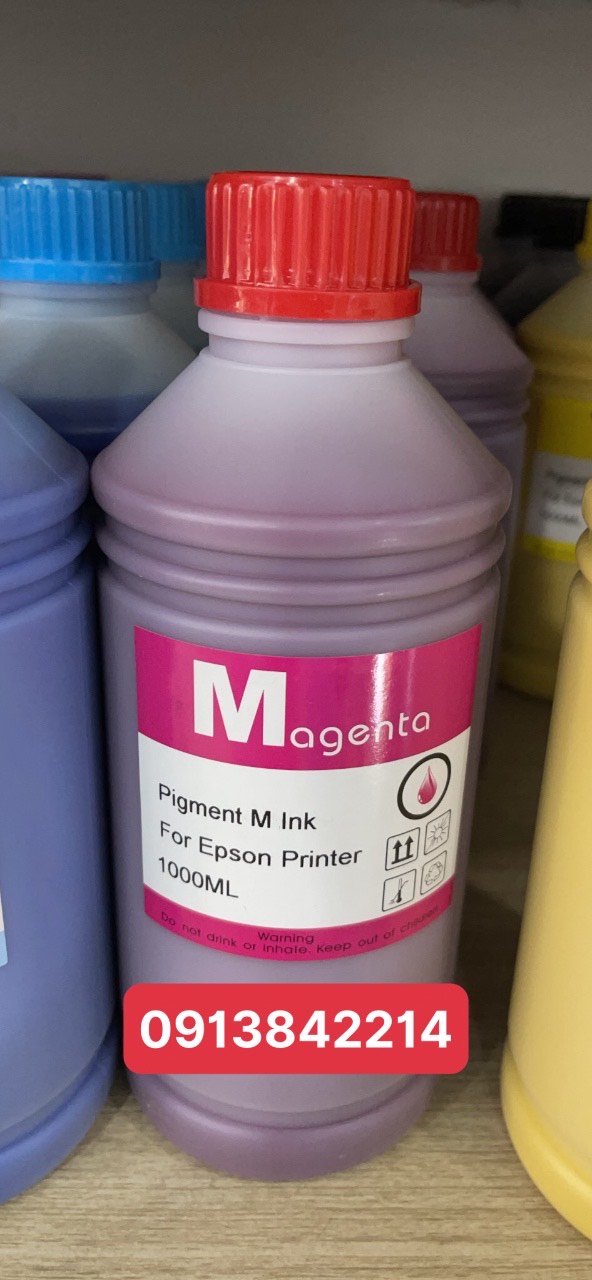 Mực dầu Pigment-UV Lít dùng cho tất cả máy in phun màu Epson bán 1 bộ=6 màu (6 lít)