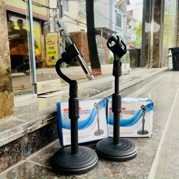 Giá đỡ điện thoại và giá giá đỡ mic để bàn
