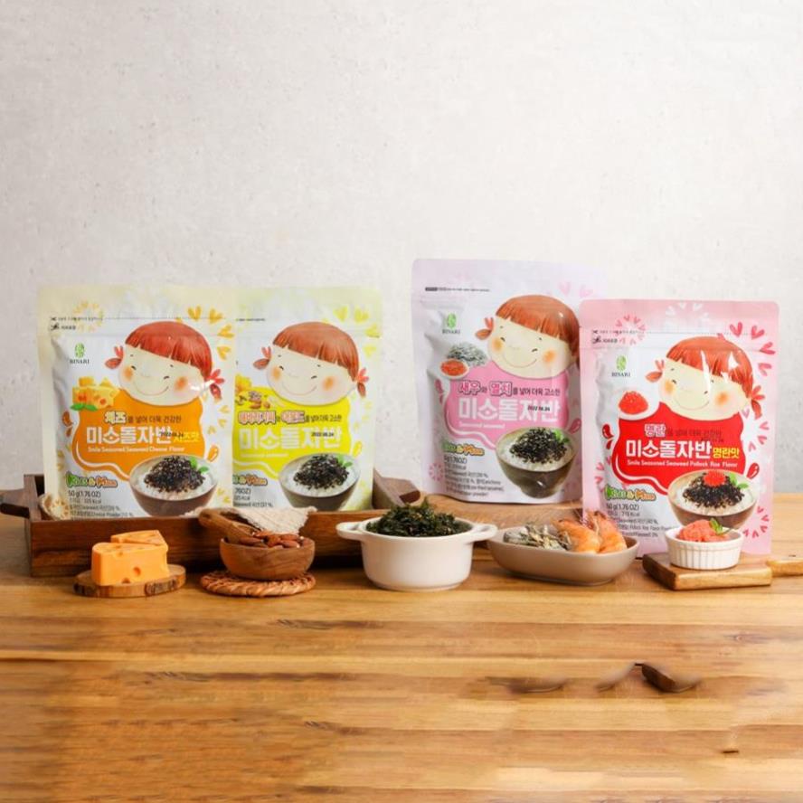Rong Biển Ăn Liền Khô Em Bé Cười Trộn Cơm Rắc Cơm 50Gr (Nhiều vị)