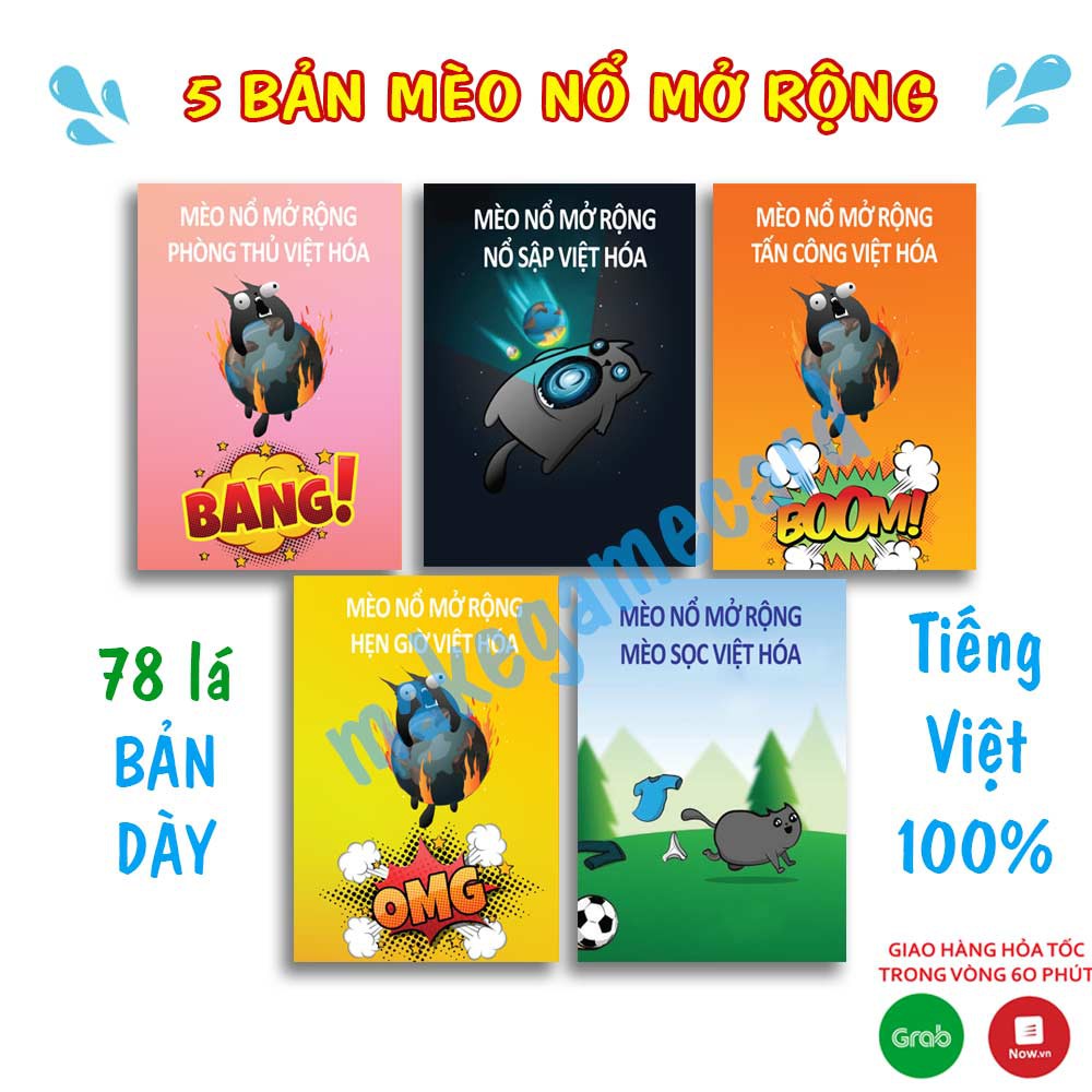 BÀI MÈO NỔ MỞ RỘNG 5 BẢN VIỆT HÓA ( chơi cùng mèo nổ cơ bản )