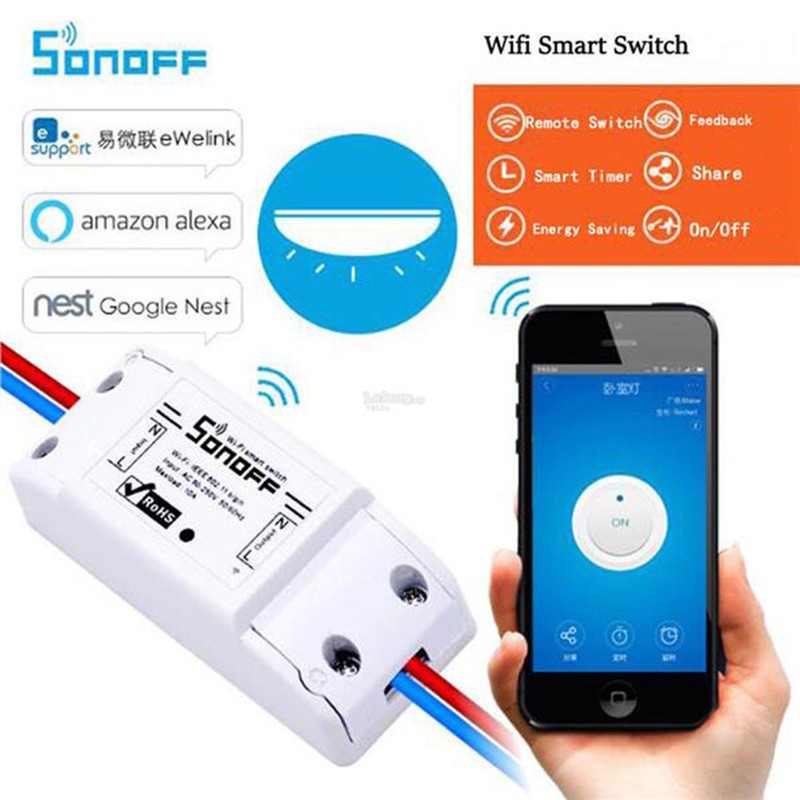 Công tắc wifi Sonoff Basic Phiên Bản Tiếng Anh chuẩn Quốc Tế