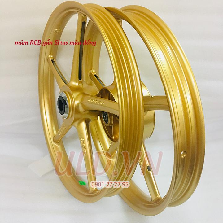 [HCM]mâm RCB zin gắn xe Sirus màu vàng đồng