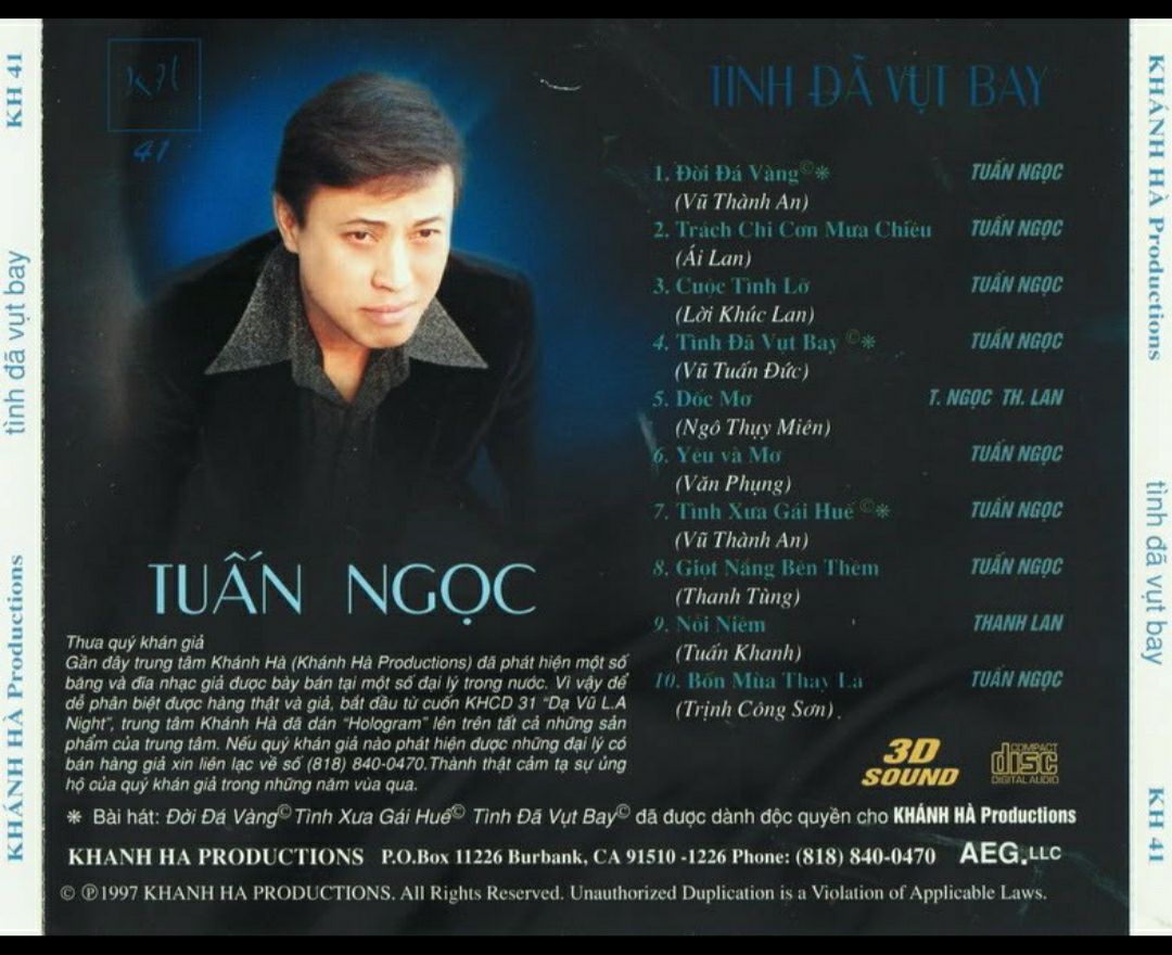 Bộ 5 cd Tuấn Ngọc Mitsubishi phono