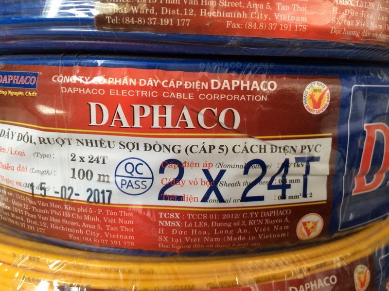 DÂY ĐÔI MỀM DAPHACO/FADACO VCmd (CUỘN 100 MÉT)
